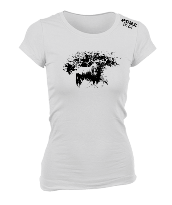 Blue Wildebeest T-Shirt For The Ladies