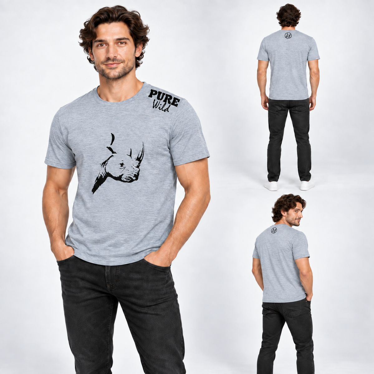 The Rhino Head T-Shirt For A Real Man