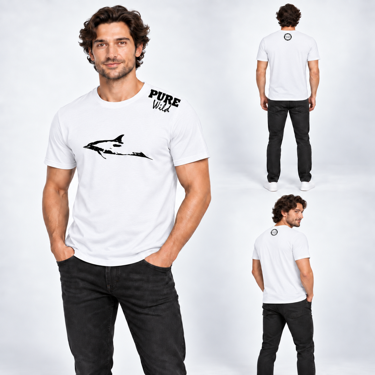 Dolphin men's T-shirt – alternate product view 4
