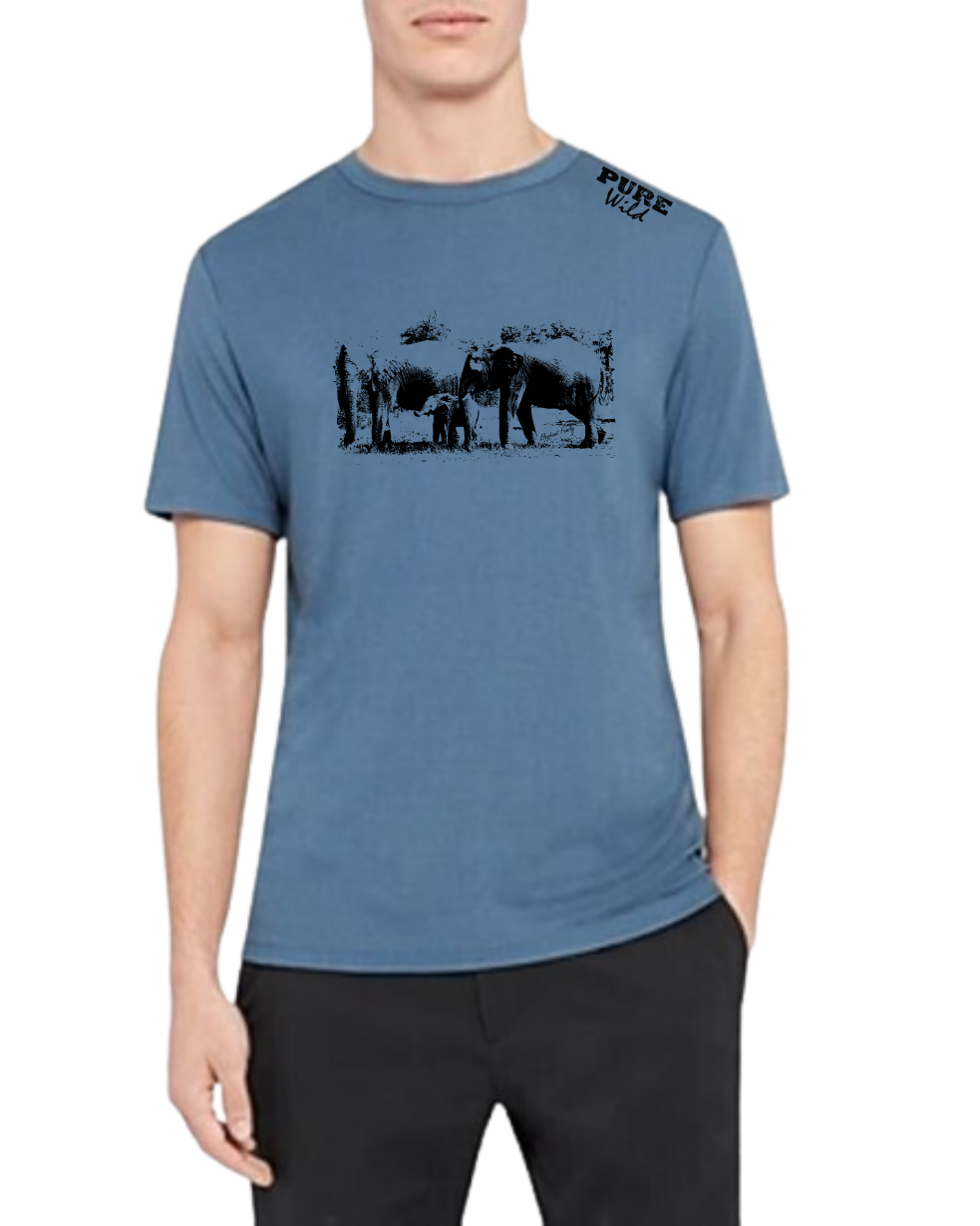 Elephant Family T-Shirt For A Real Man