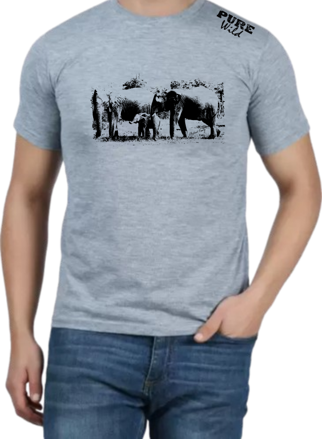Elephant Family T-Shirt For A Real Man