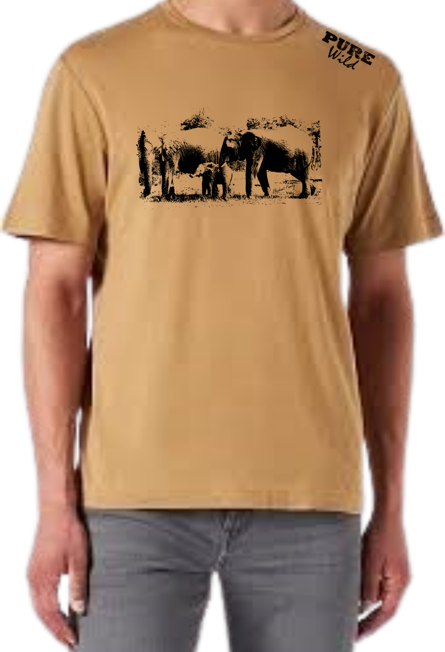 Elephant Family T-Shirt For A Real Man