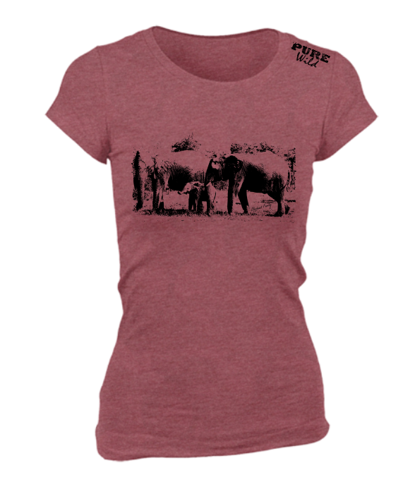 Elephant Family T-Shirt For The Ladies