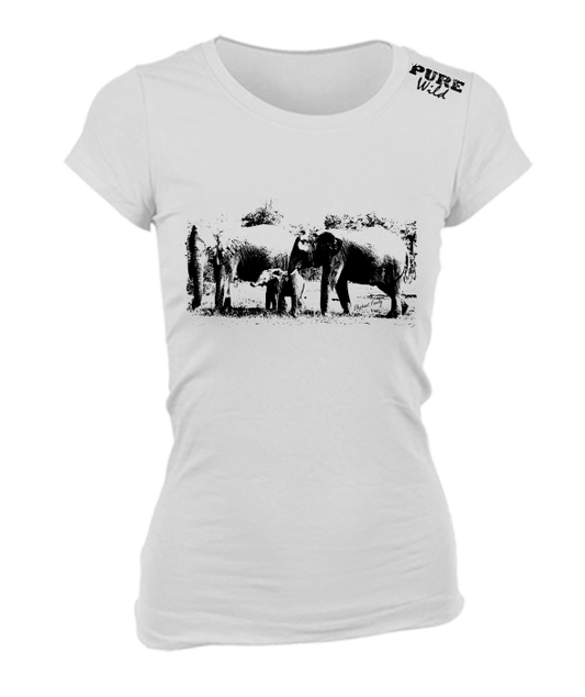 Elephant Family T-Shirt For The Ladies