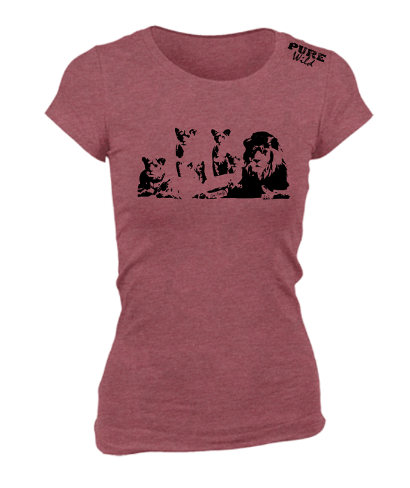 Lion Family T-Shirt For The Ladies