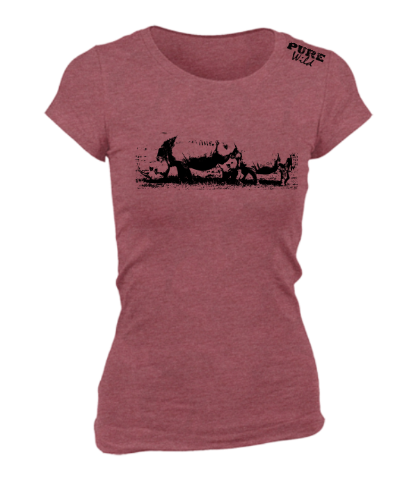 Rhino Family T-Shirt For The Ladies