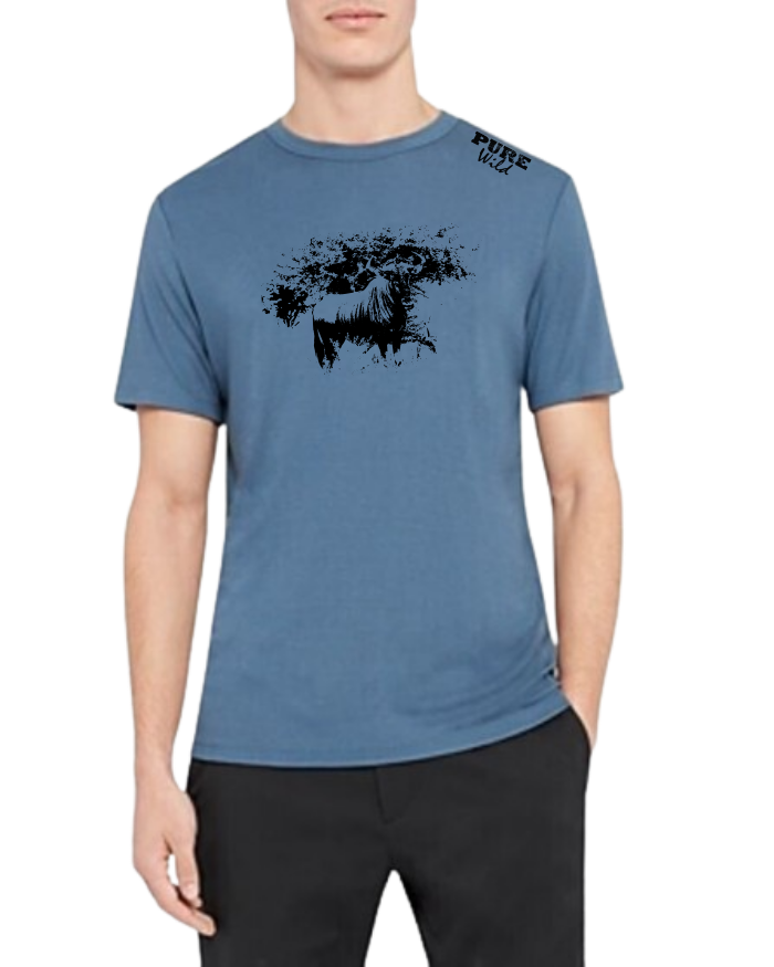 Blue Wildebeest T-Shirt For A Real Man