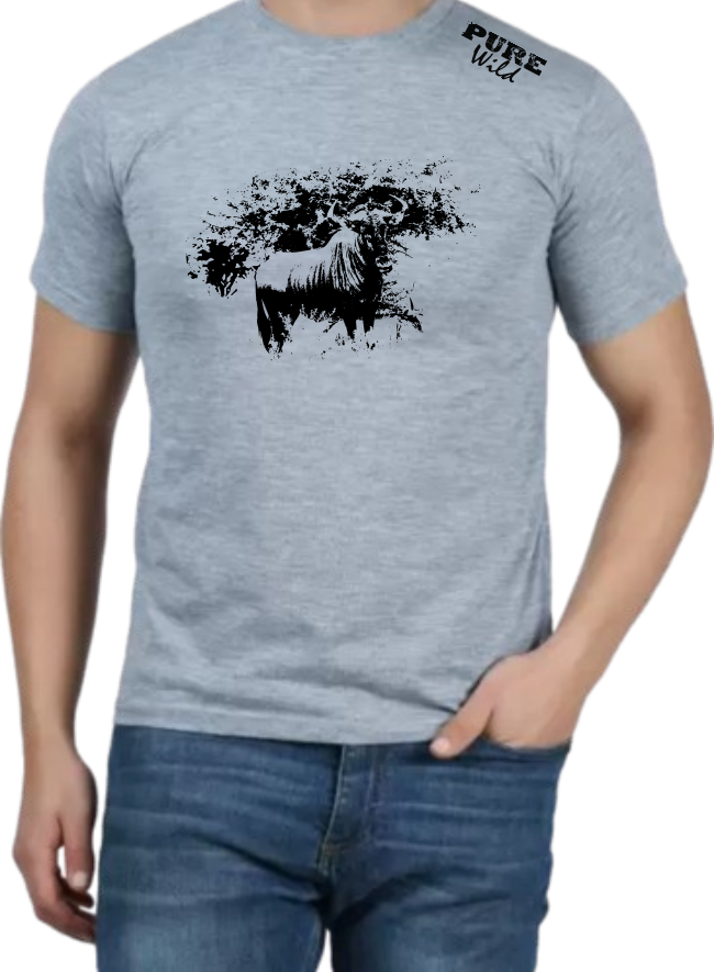 Blue Wildebeest T-Shirt For A Real Man