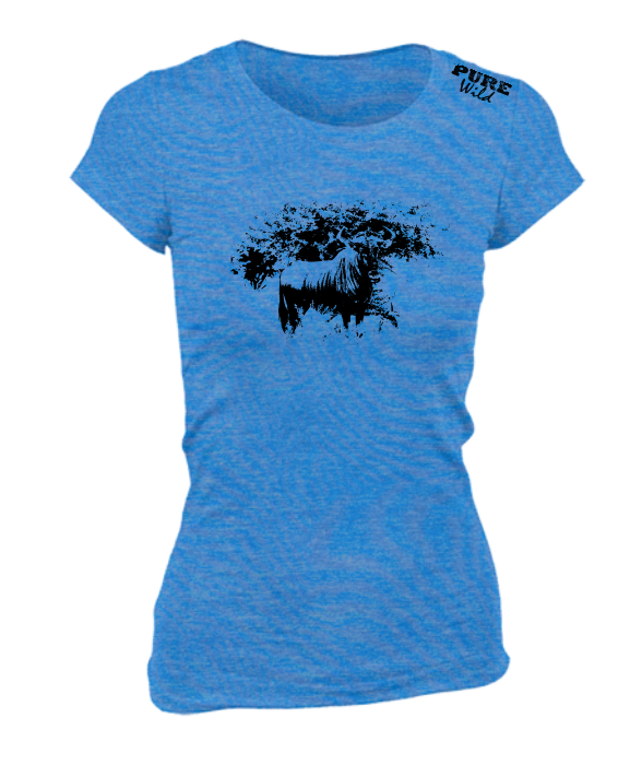 Blue Wildebeest T-Shirt For The Ladies