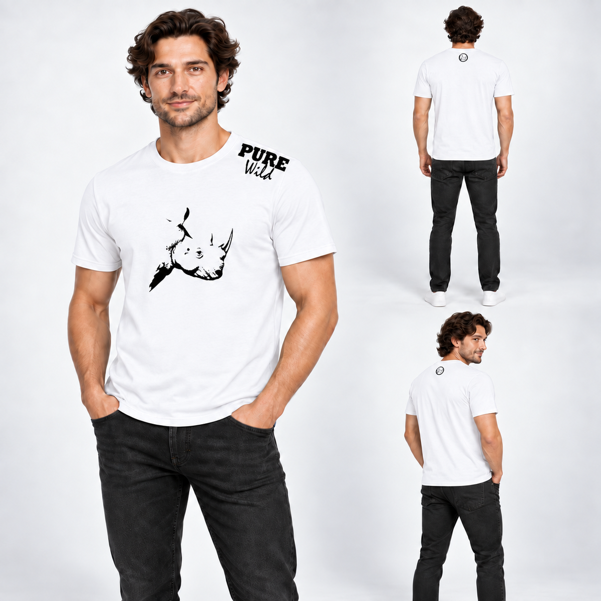 The Rhino Head T-Shirt For A Real Man