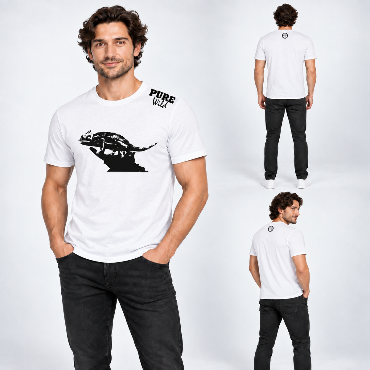 Chameleon men's T-shirt – alternate product view 3