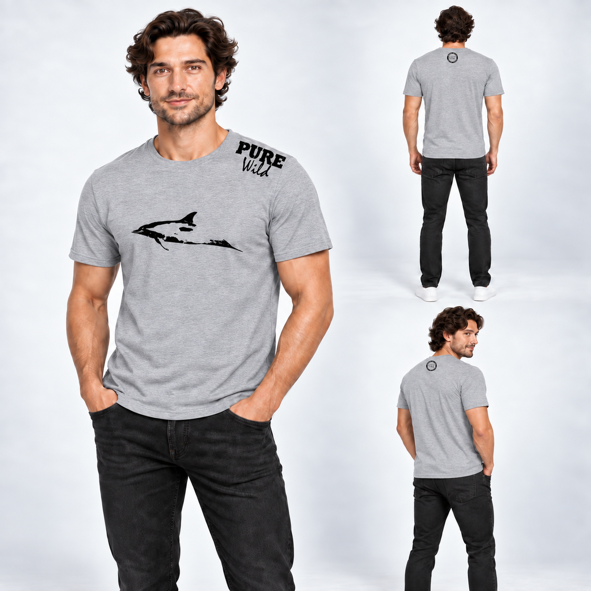 Dolphin men's T-shirt – alternate product view 2
