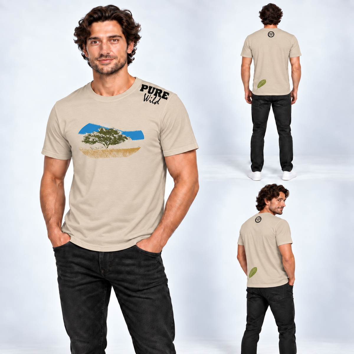 Camel Thorn Tree men's T-shirt – alternate product view 4