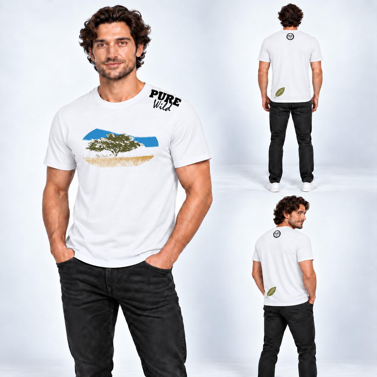 Camel Thorn Tree men's T-shirt – alternate product view 3