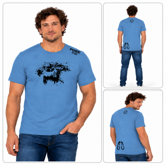 Blue Wildebeest men's T-shirt – alternate product view 1