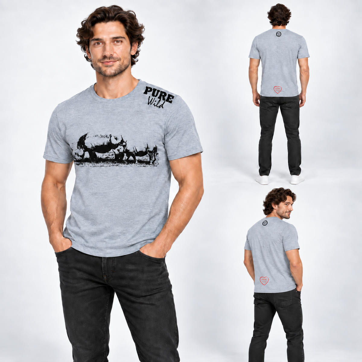 Rhino Family T-Shirt For A Real Man