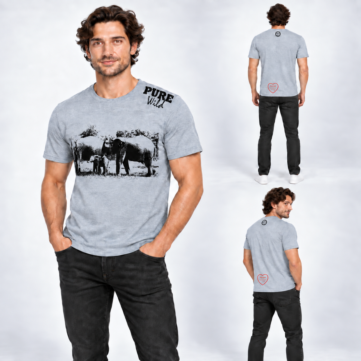 Elephant Family men's T-shirt – alternate product view 1
