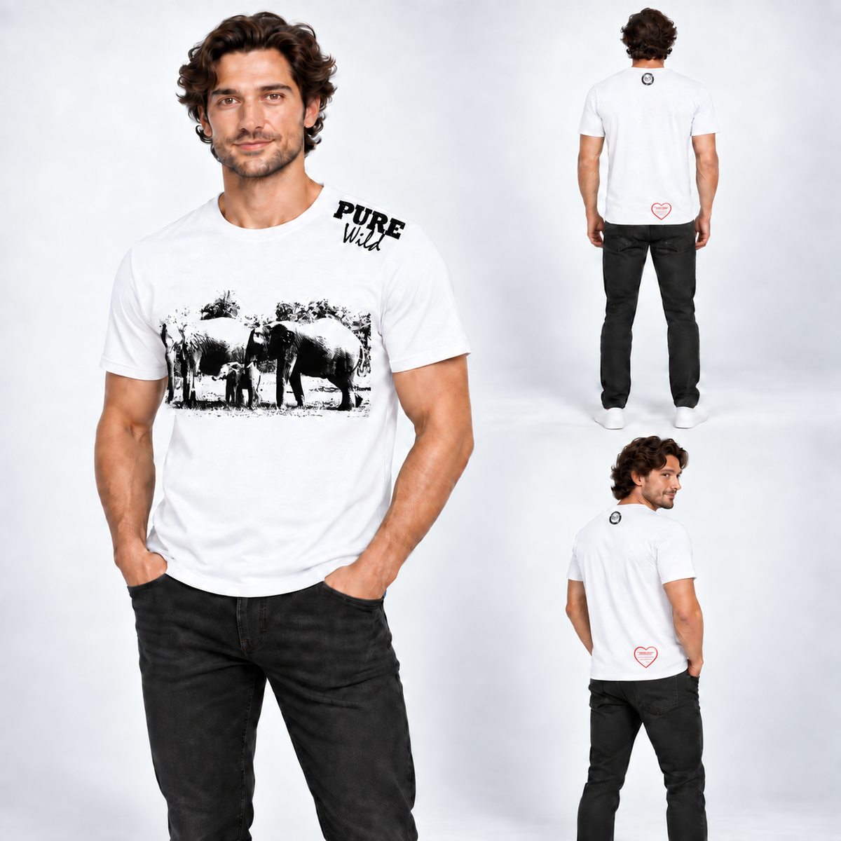 Elephant Family men's T-shirt – alternate product view 4
