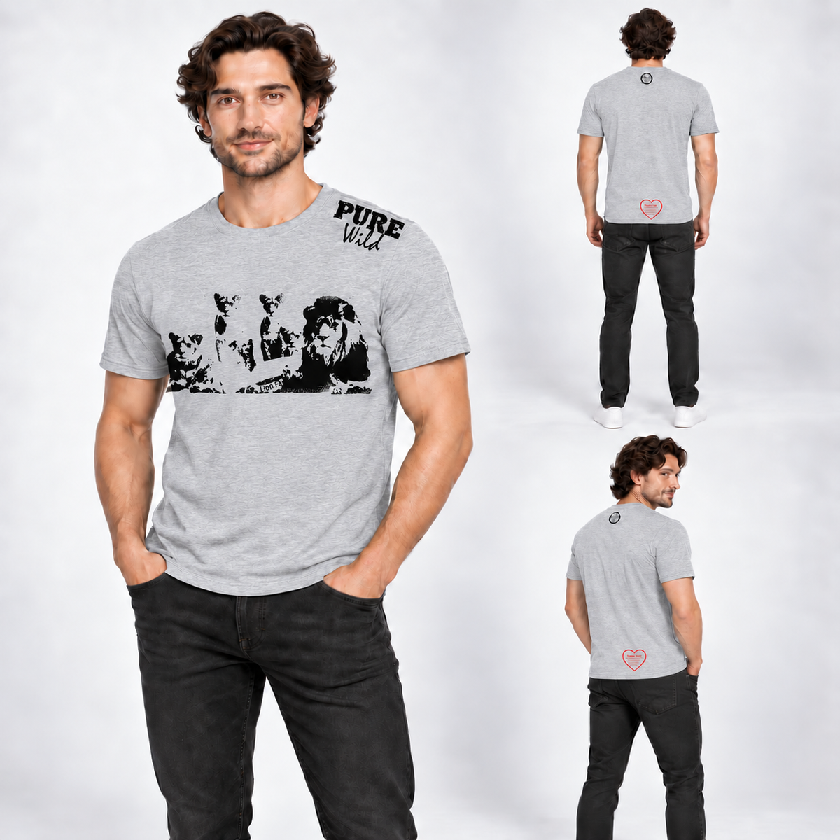 Lion Family T-Shirt For A Real Man
