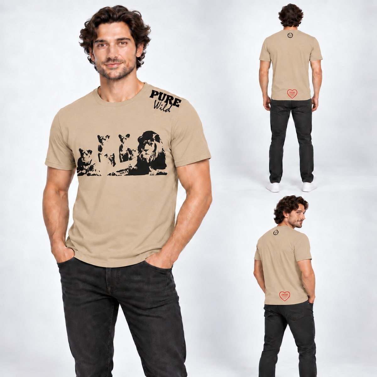 Lion Family T-Shirt For A Real Man