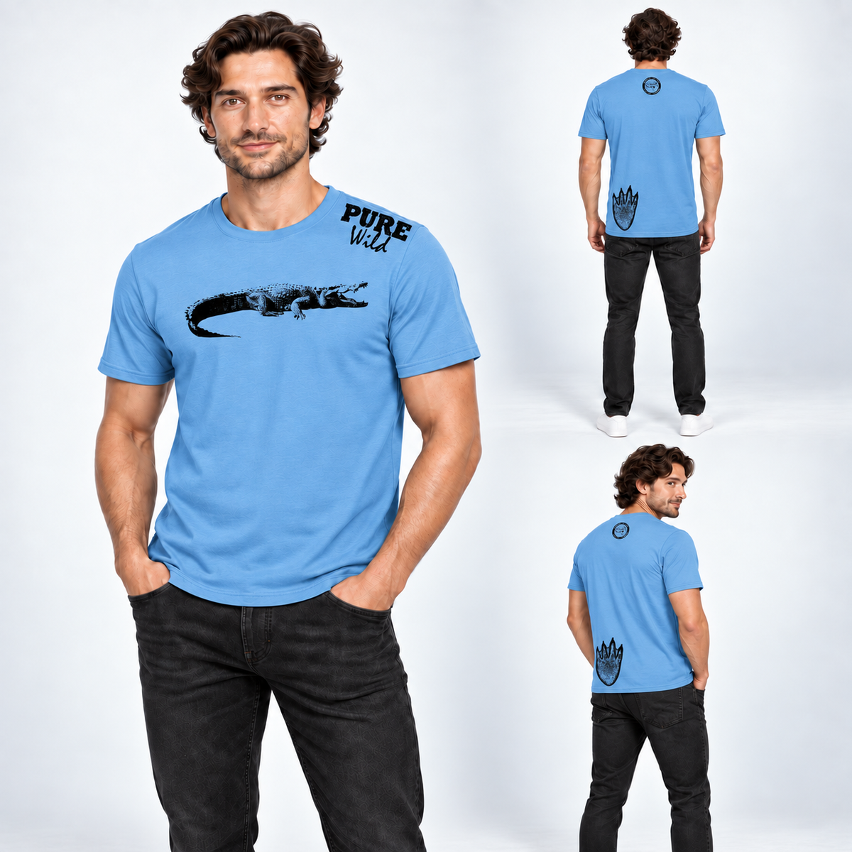 Crocodile men's T-shirt – alternate product view 3