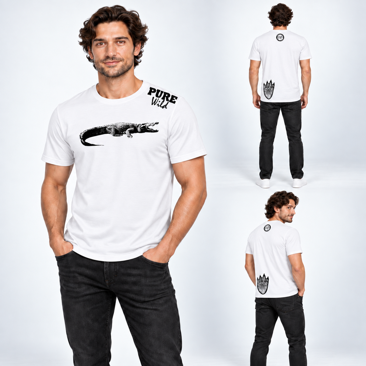 Crocodile men's T-shirt – alternate product view 2