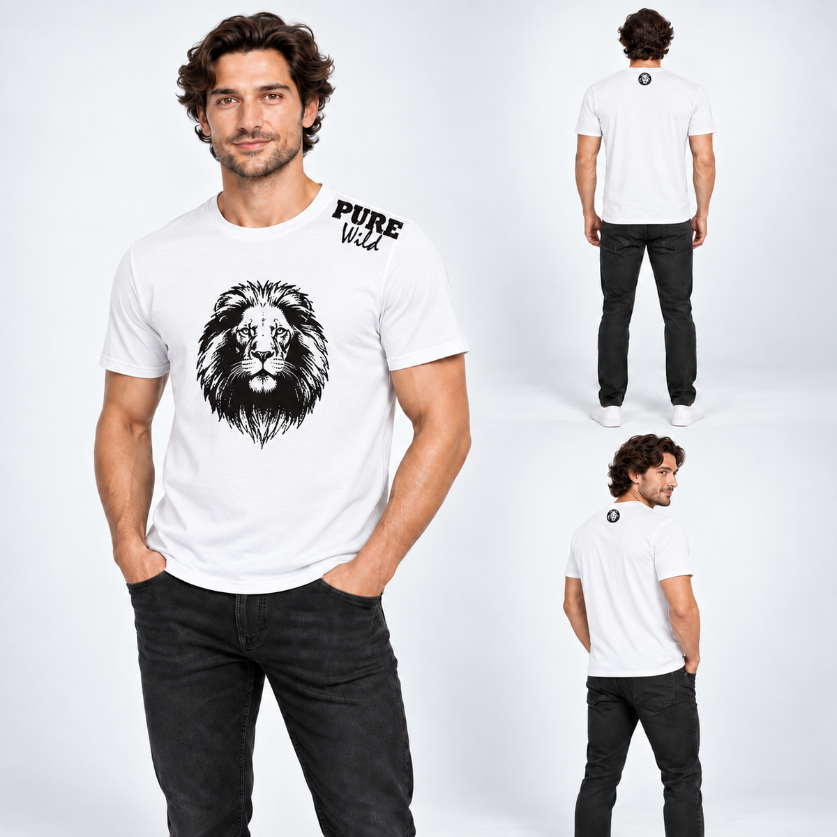 The Lion Head T-Shirt For A Real Man