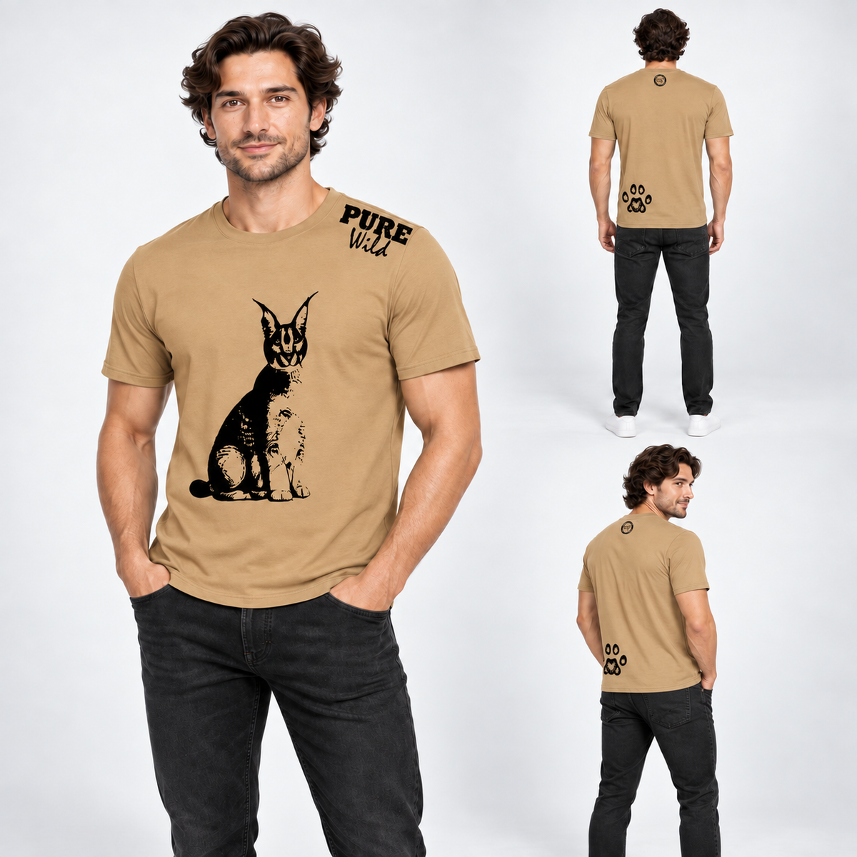 Caracal men's T-shirt – alternate product view 2