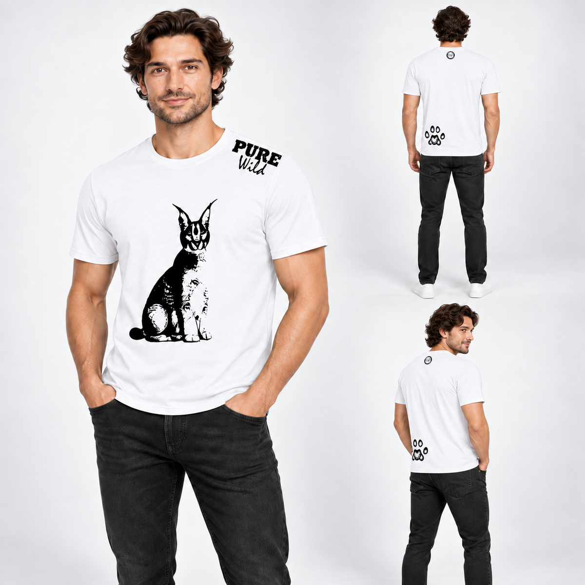 Caracal men's T-shirt – alternate product view 4