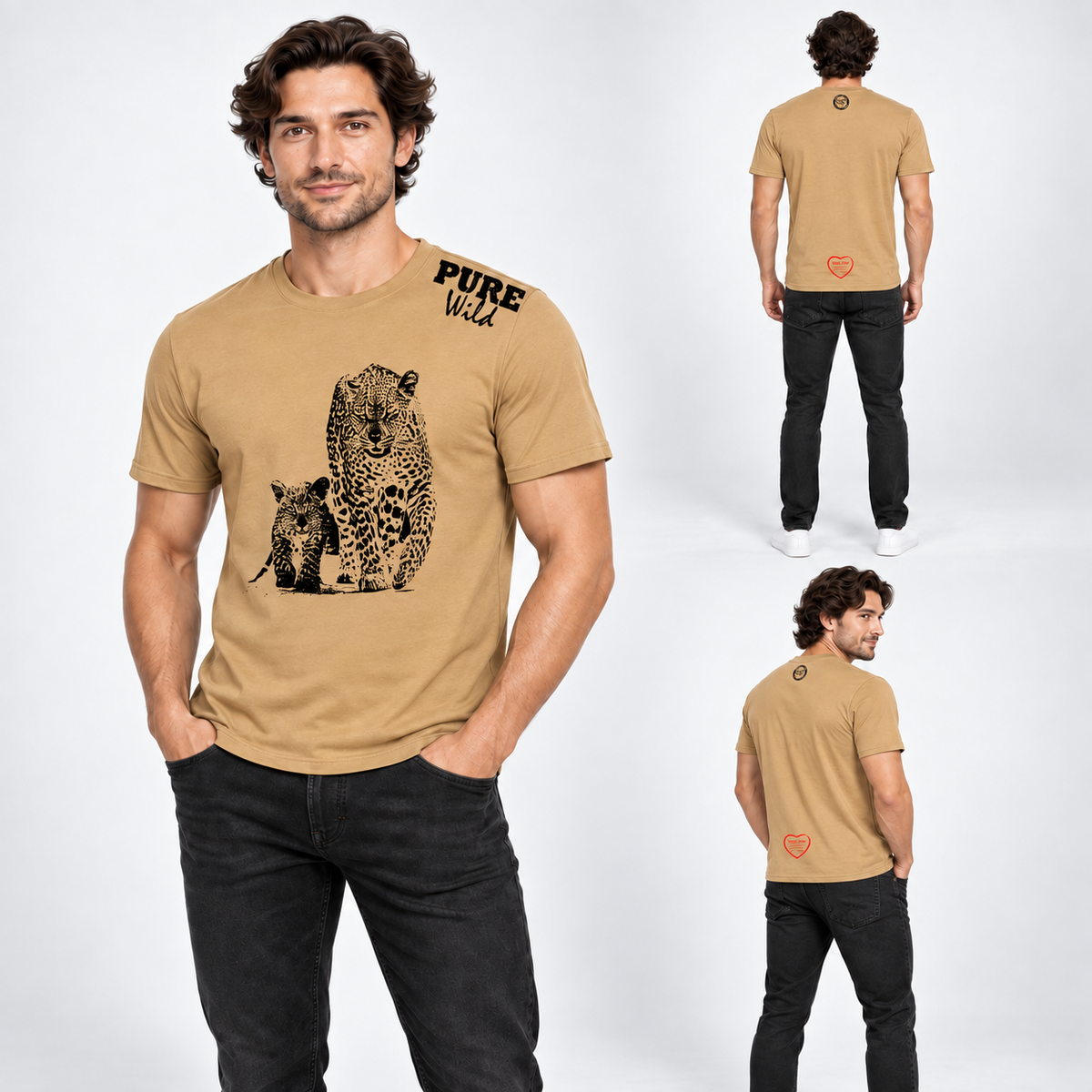 The Leopard Family T-Shirt For A Real Man