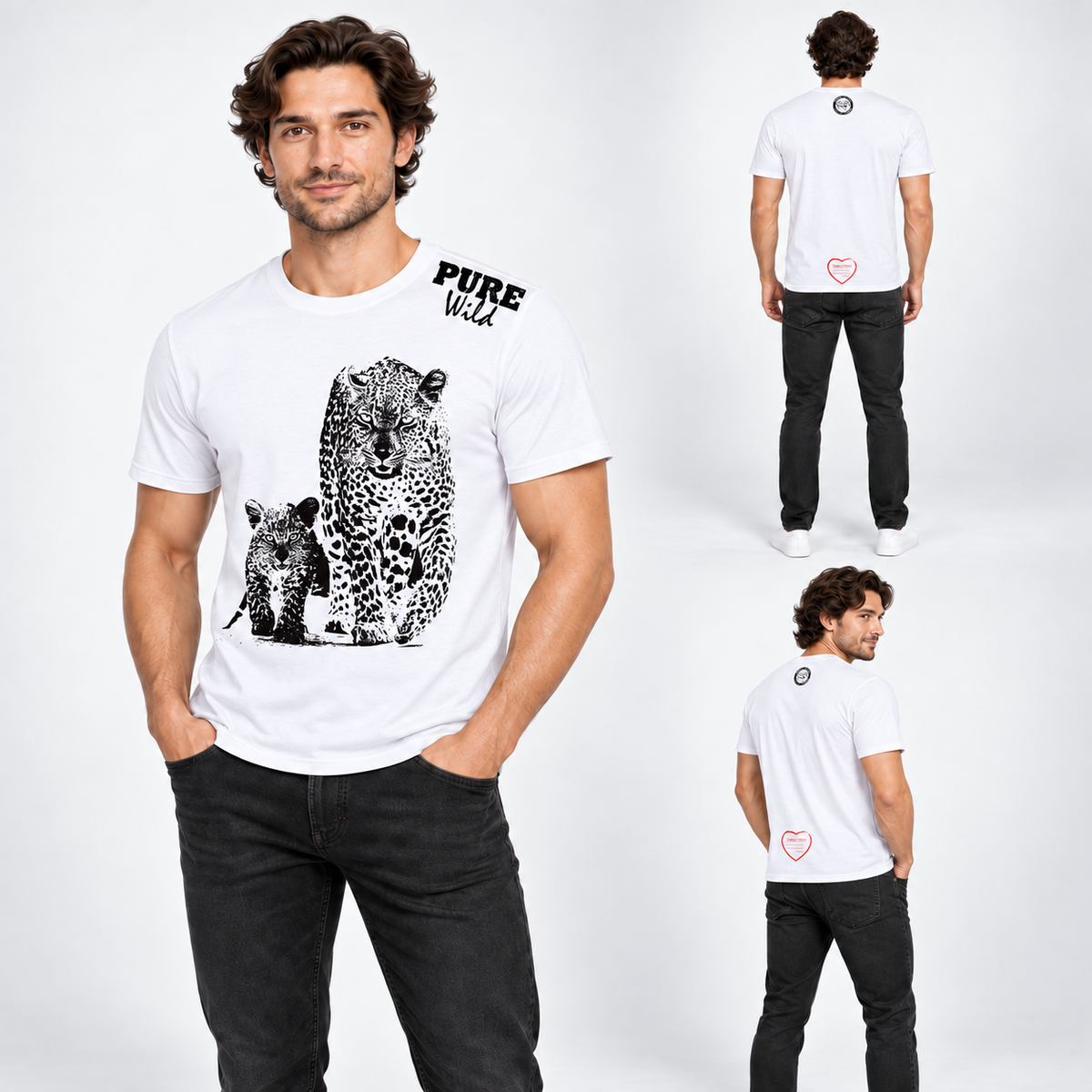 The Leopard Family T-Shirt For A Real Man