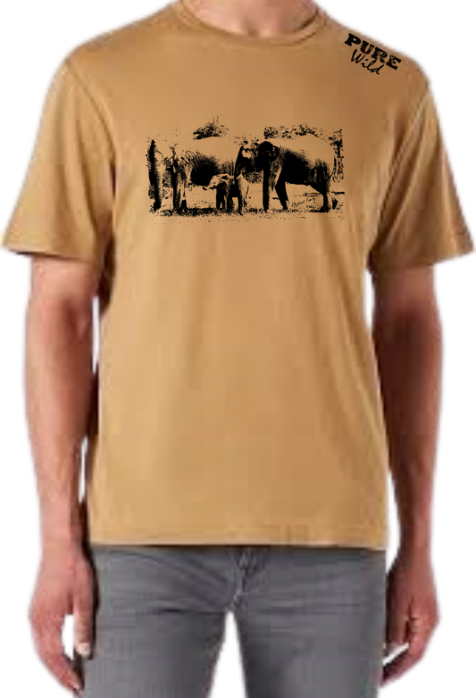 Elephant Family T-Shirt For A Real Man