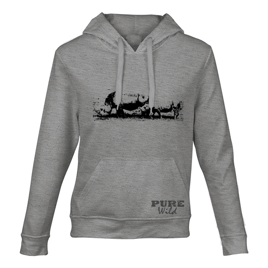 Rhino Family Hooded Sweatshirt for Him and Her