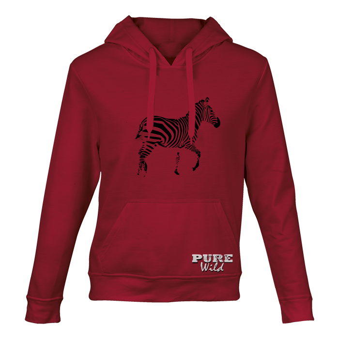 Zebra Hooded Sweatshirt for Him and Her