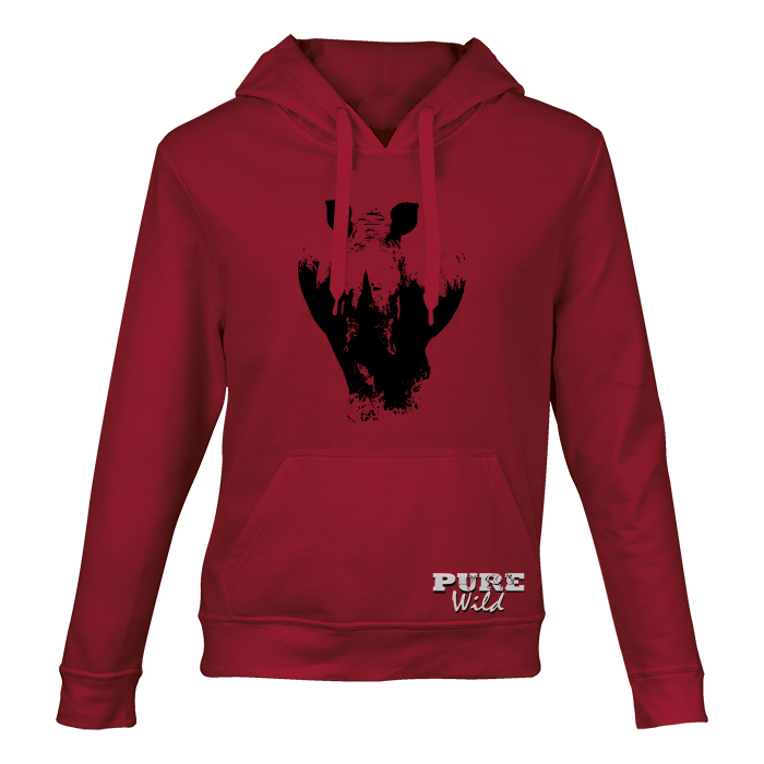 White Rhinoceros Hooded Sweatshirt for Him and Her