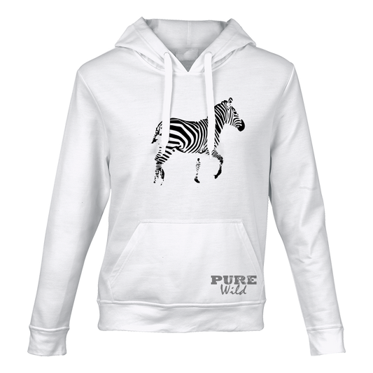 Zebra Hooded Sweatshirt for Him and Her