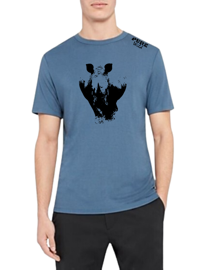 White Rhinoceros T-Shirt For A Real Man