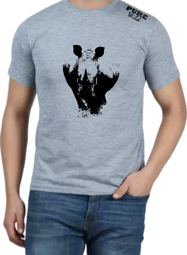 White Rhinoceros T-Shirt For A Real Man