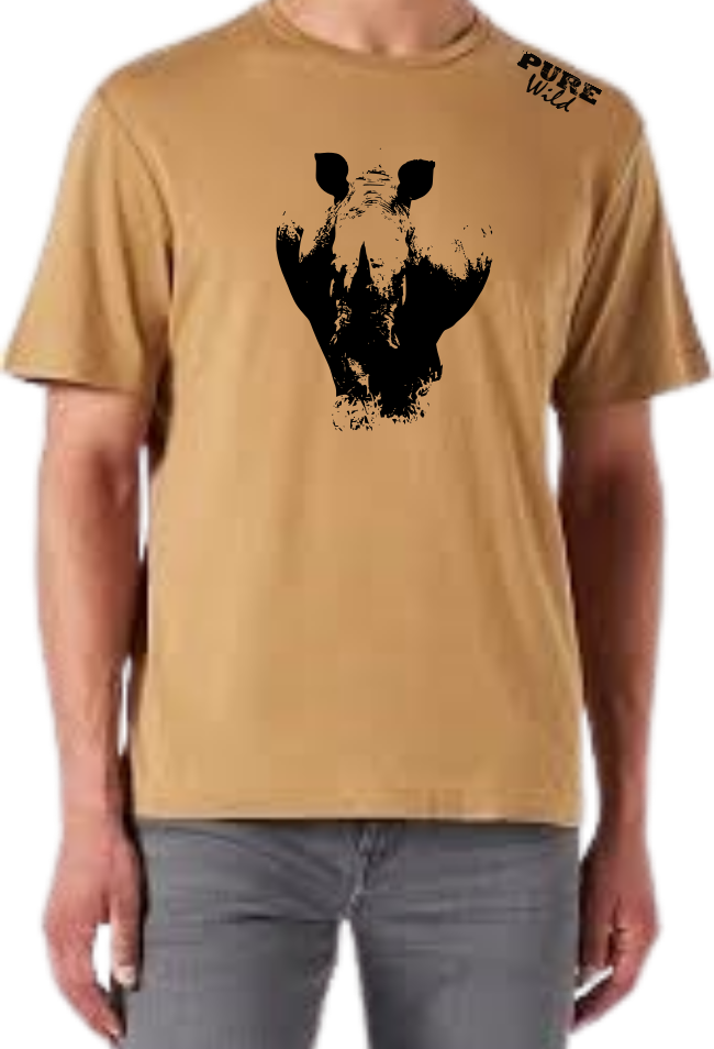 White Rhinoceros T-Shirt For A Real Man