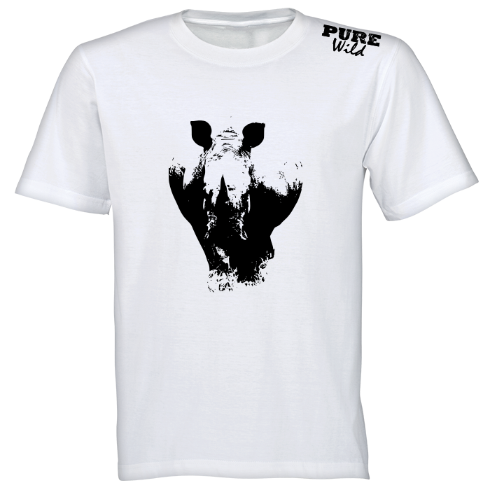 White Rhinoceros T-Shirt For A Real Man