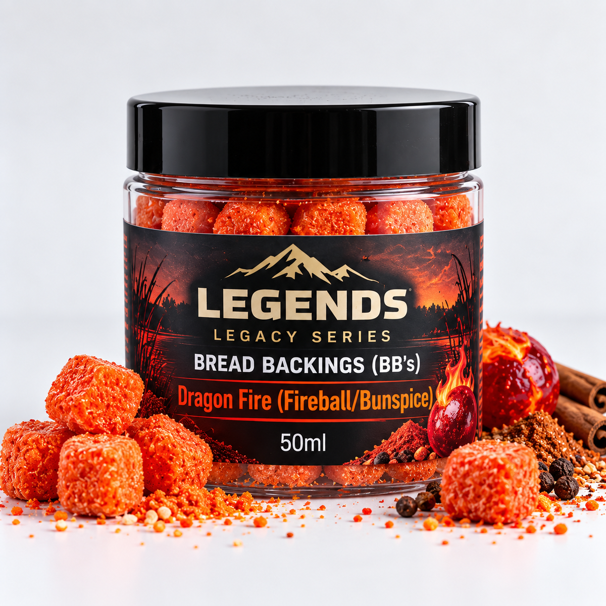Legends Legacy Bread Backings Dragon Fire Fireball Bunspice 50ml