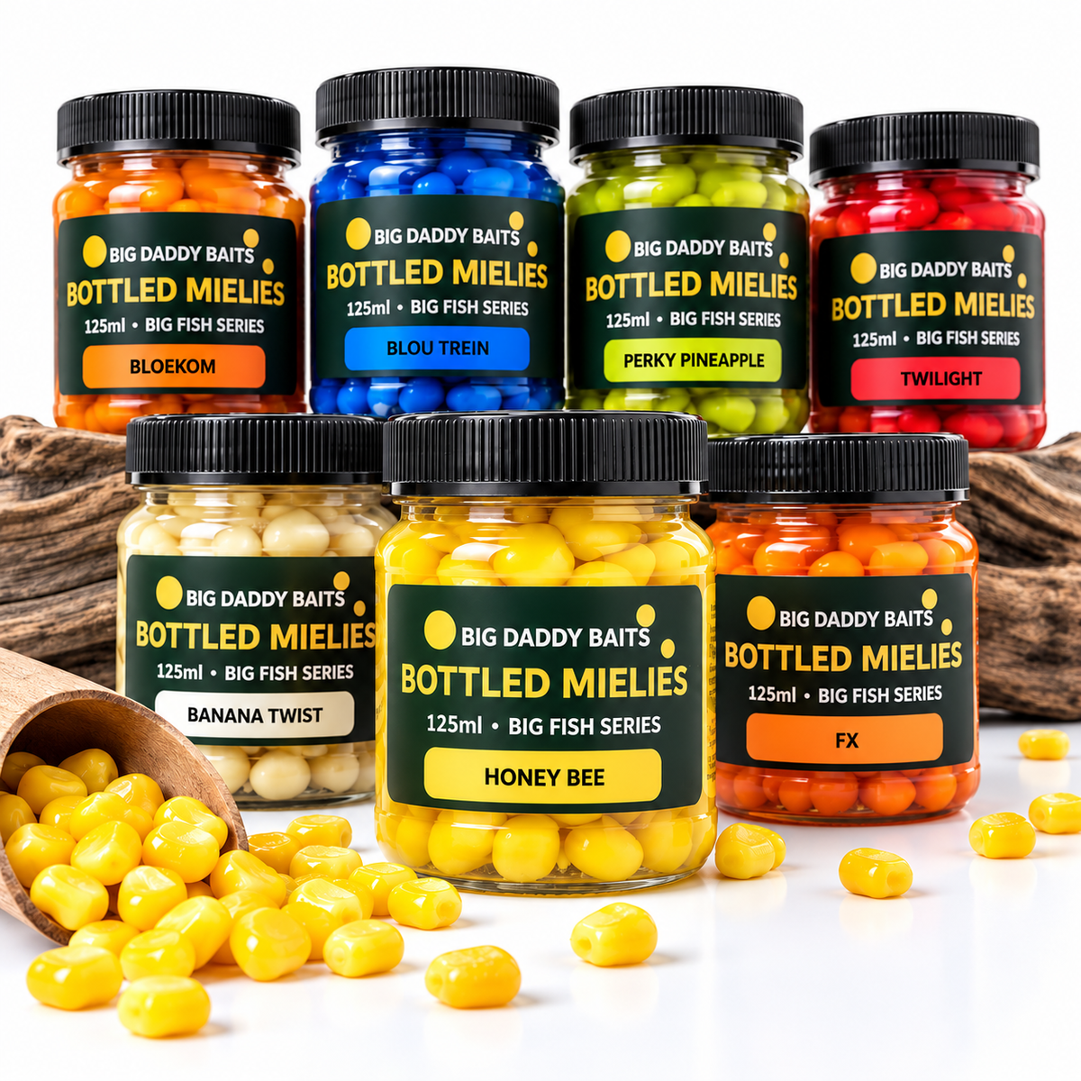 Big Daddy Baits Bottled Mielies 125ml current flavour range