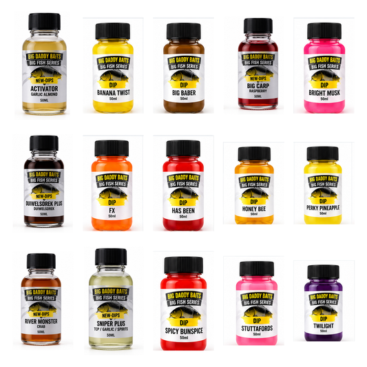 Big Daddy Baits Dips 50ml current flavour range