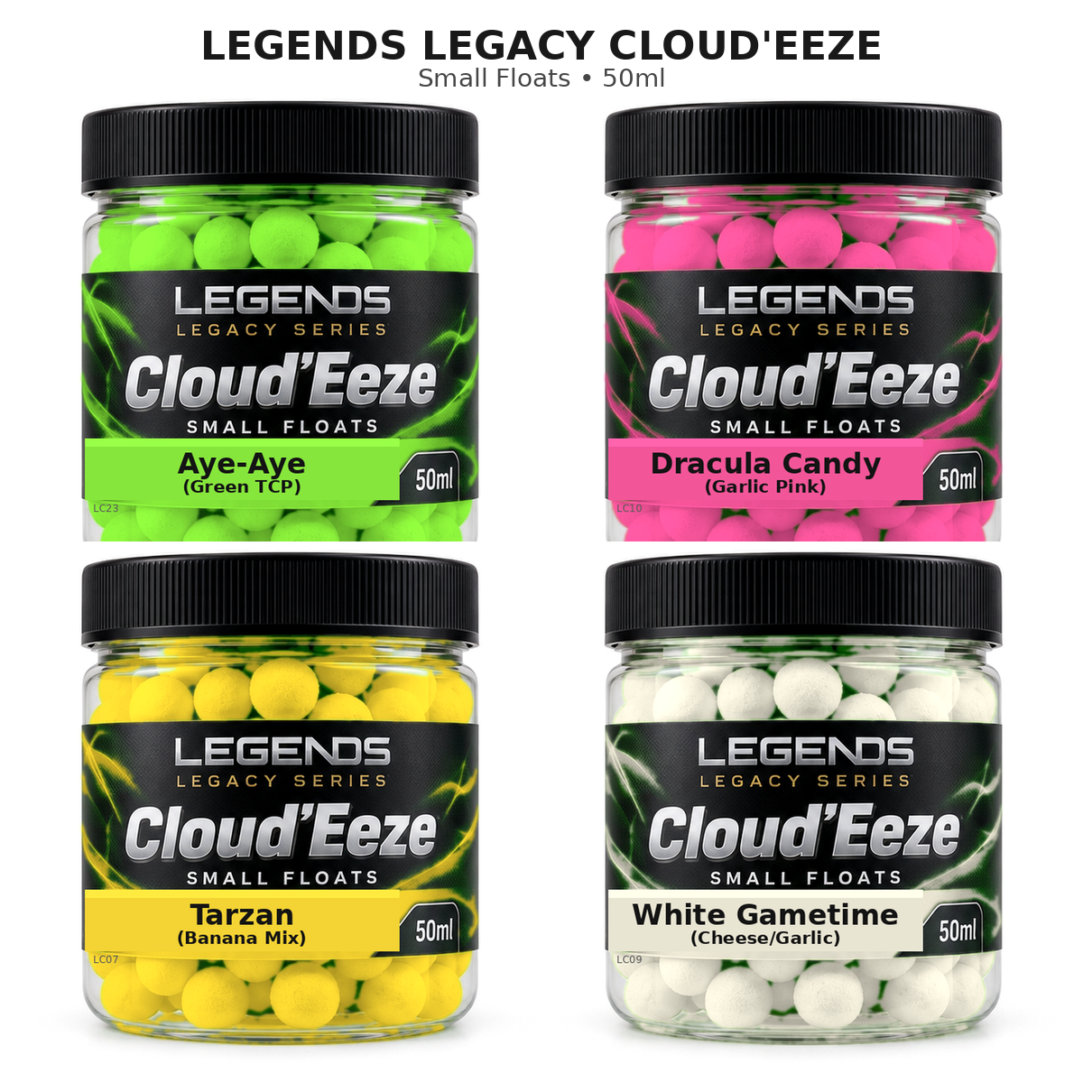 Legends Legacy Cloud'Eeze Small Floats 50ml range