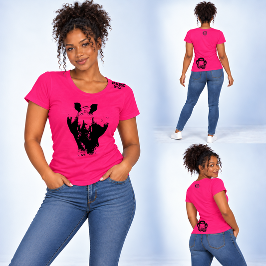 White Rhinoceros T-Shirt For The Ladies