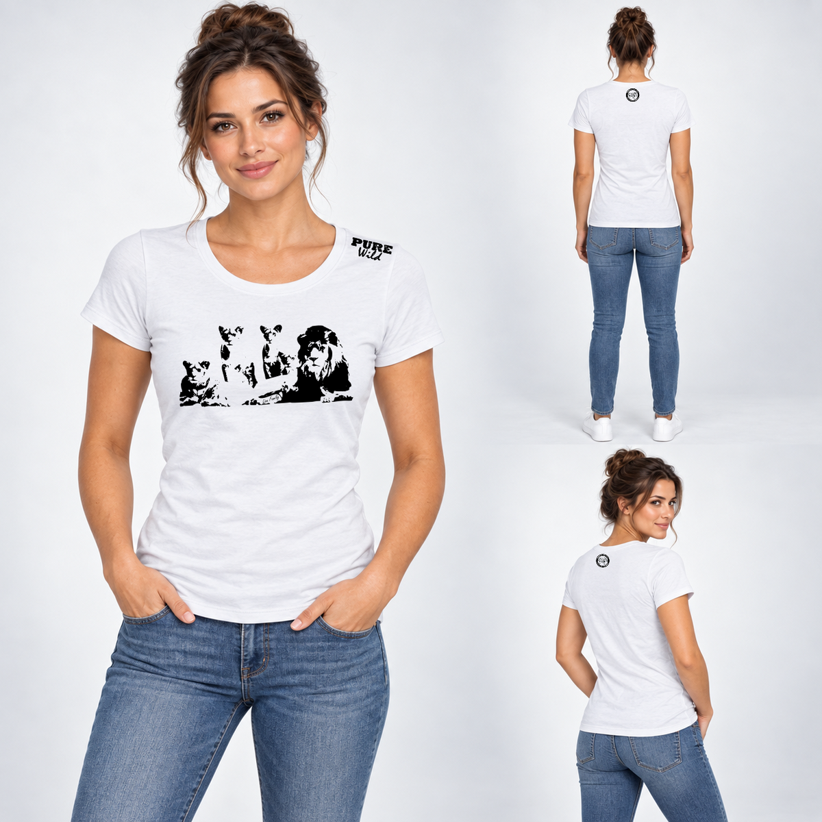 Lion Family T-Shirt For The Ladies