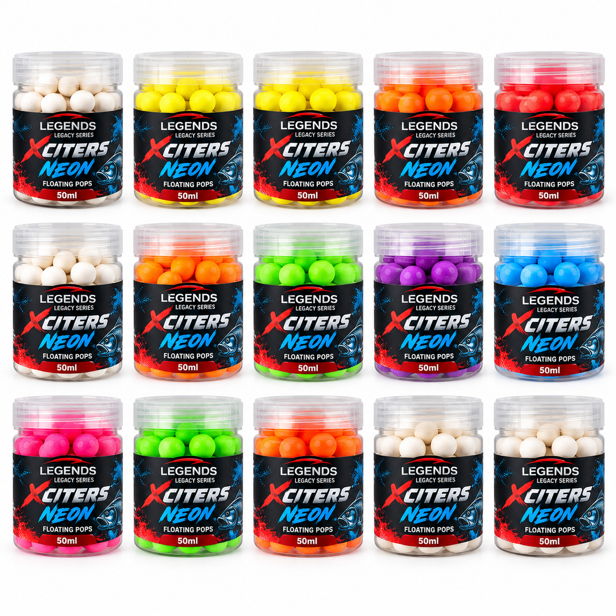Legends Legacy Xciter Mini Neon Floating Pops 50ml range