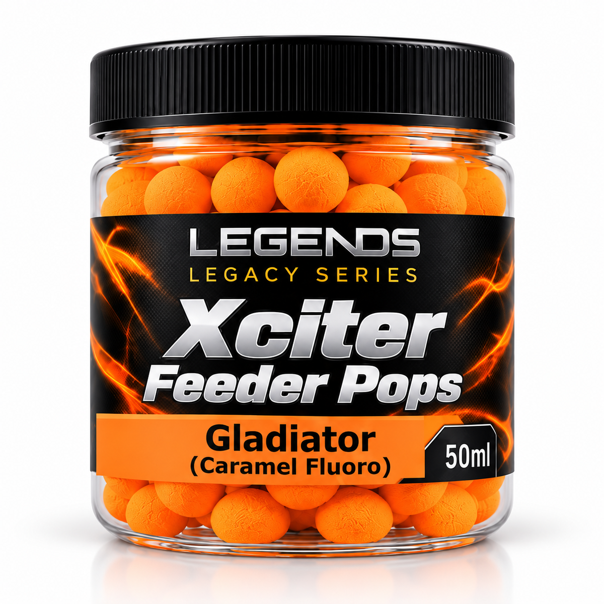 Legends Legacy Xciter Feeder Pops Gladiator Caramel Fluoro 50ml